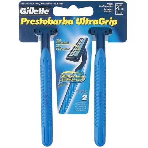 APARELHO DE BARBEAR GILLETTE PRESTOBARBA ULTRA GRIP 2 2 UNIDADES