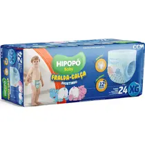 FRALDA HIPOPO JUMBO CALCA TAMANHO XG 24 UNIDADES