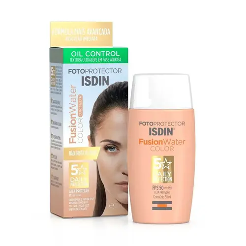 PROTETOR SOLAR FACIAL ISDIN FUSION WATER COR MEDIA FPS50 50ML