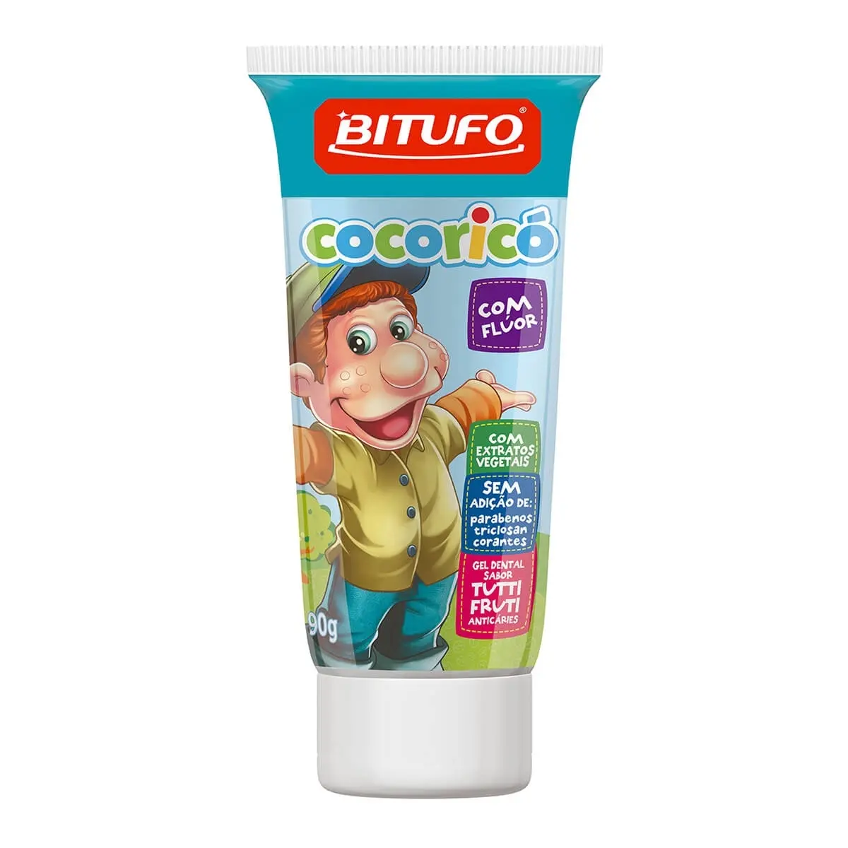 GEL DENTAL BITUFO COCORICO TUTTI FRUTTI COM FLUOR 90GR