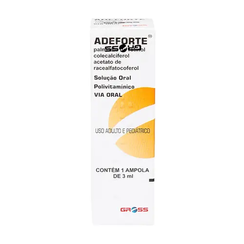 ADEFORTE 1 AMPOLA 3ML ORAL RETINOL PALMITATO + COLECALCIFEROL + RACEALFATOCOFEROL