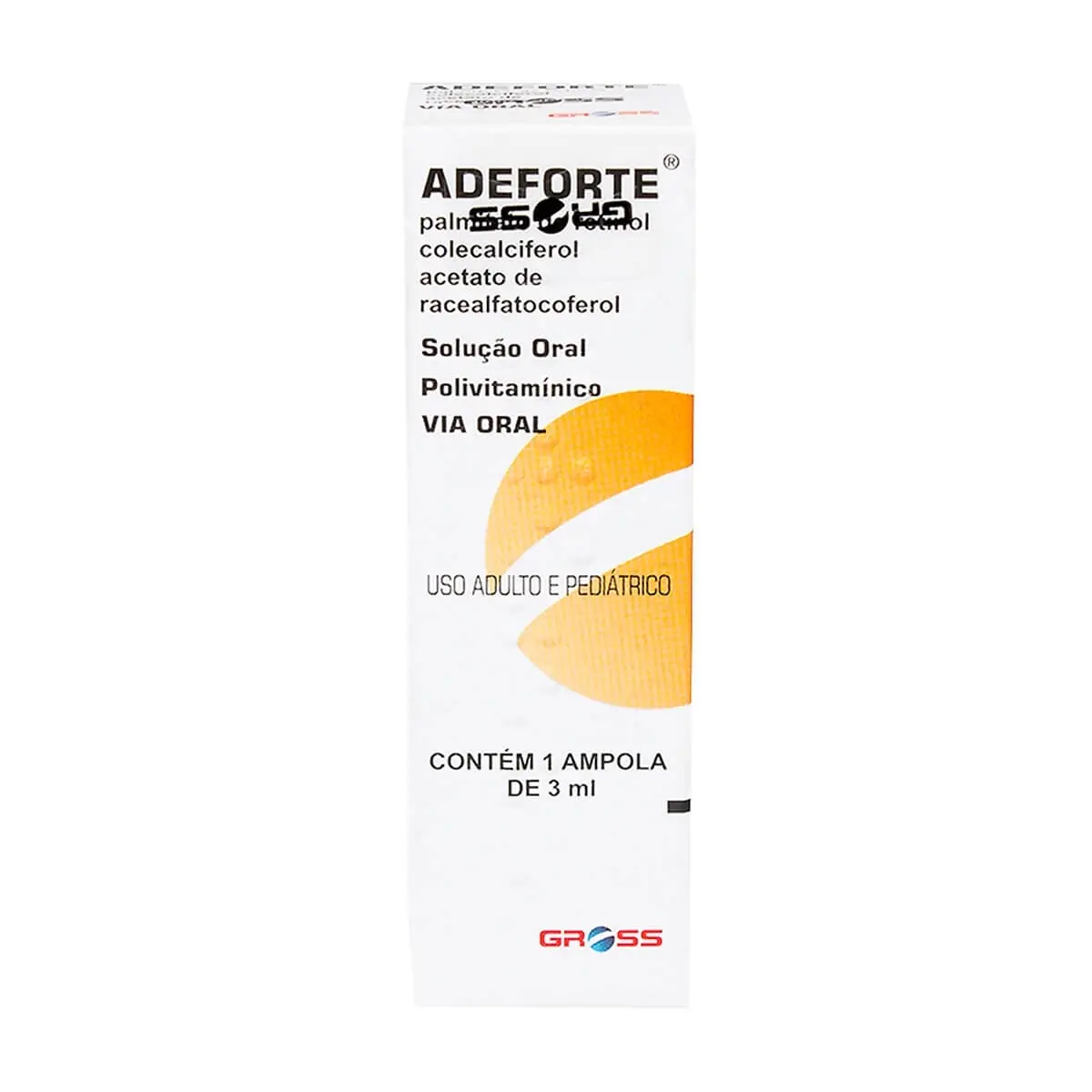 ADEFORTE 1 AMPOLA 3ML ORAL RETINOL PALMITATO + COLECALCIFEROL + RACEALFATOCOFEROL