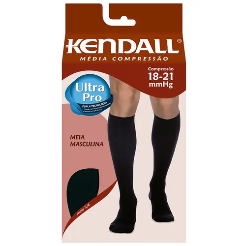 MEIA KENDALL MASCULINA 3/4 PRETA G