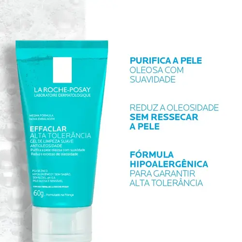 GEL DE LIMPEZA EFFACLAR LA ROCHE POSAY ALTA TOLERANCIA 60GR