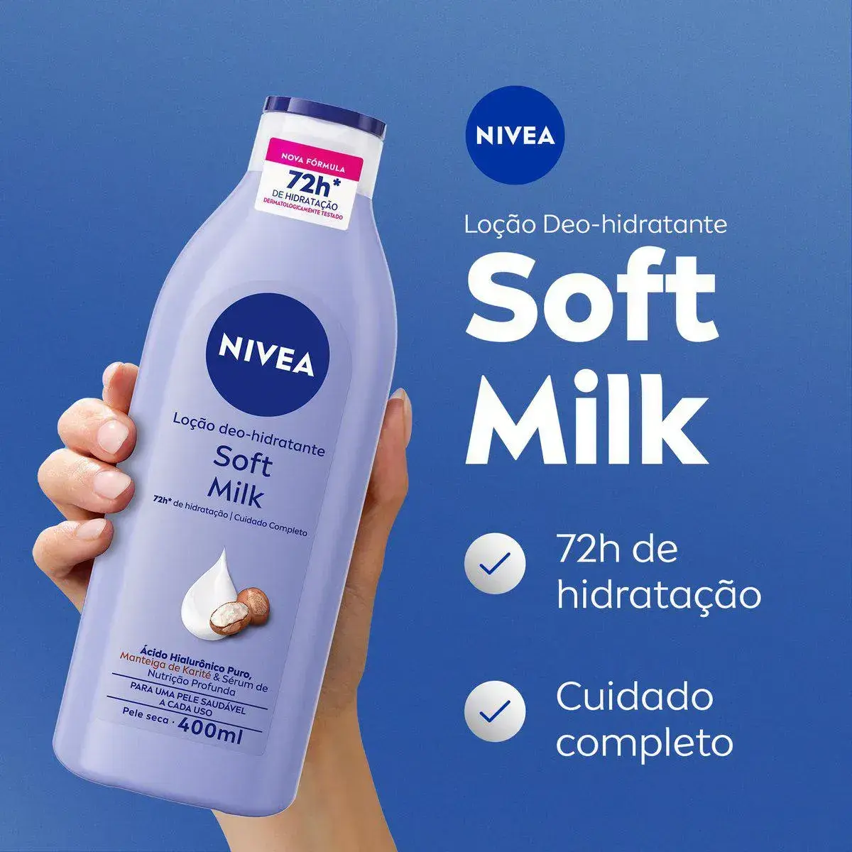 LOCAO HIDRATANTE NIVEA BODY SOFT MILK SECA 400ML