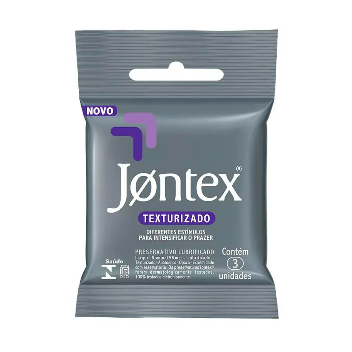 PRESERVATIVO JONTEX SENSATION TEXTURIZADO 3 UNIDADES