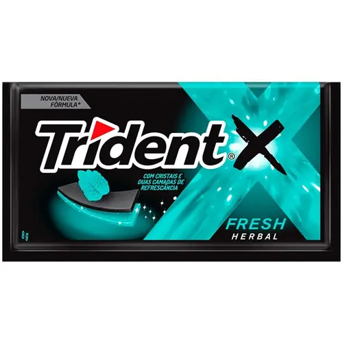 CHICLETE TRIDENT HERBAL FRESH 5 UNIDADES