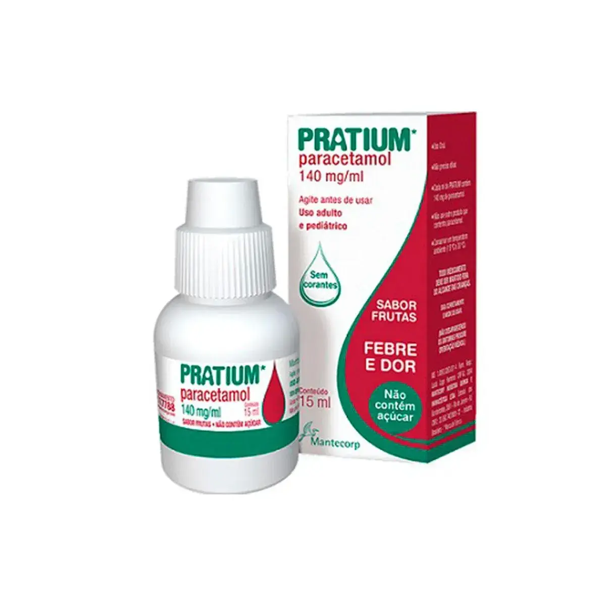 PRATIUM 140MG/ML GOTAS 15ML SABOR FRUTAS PARACETAMOL