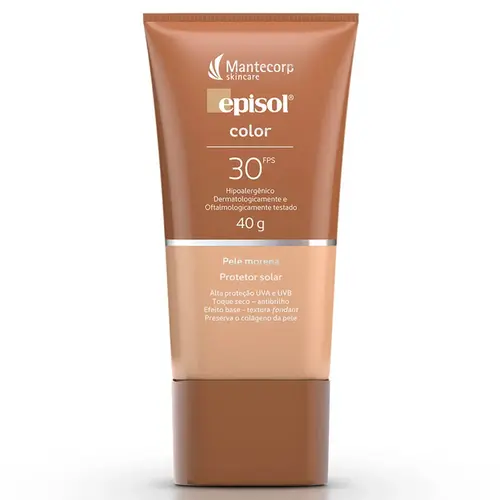 PROTETOR SOLAR EPISOL LOCAO COLOR PELE MORENA FPS30 40GR