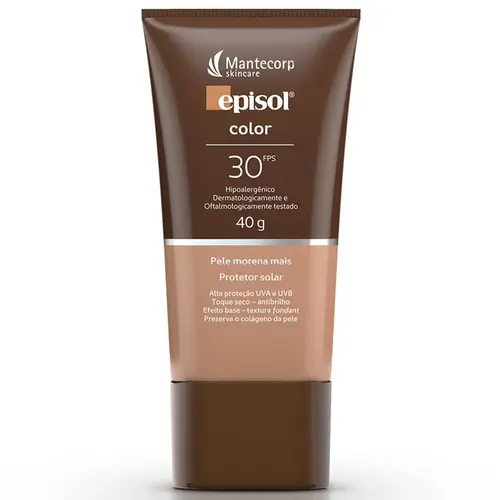 PROTETOR SOLAR EPISOL LOCAO COLOR PELE MORENA MAIS FPS30 40GR