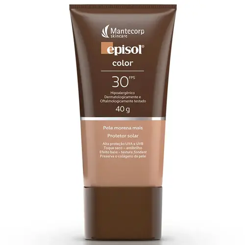 PROTETOR SOLAR EPISOL LOCAO COLOR PELE MORENA MAIS FPS30 40GR