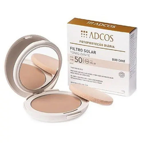 PROTETOR SOLAR ADCOS DUO CAKE NUDE FPS50 10GR