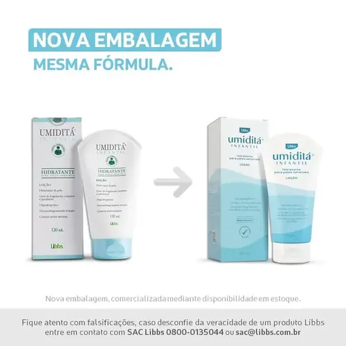 LOCAO HIDRATANTE UMIDITA INFANTIL 120ML LIBBS