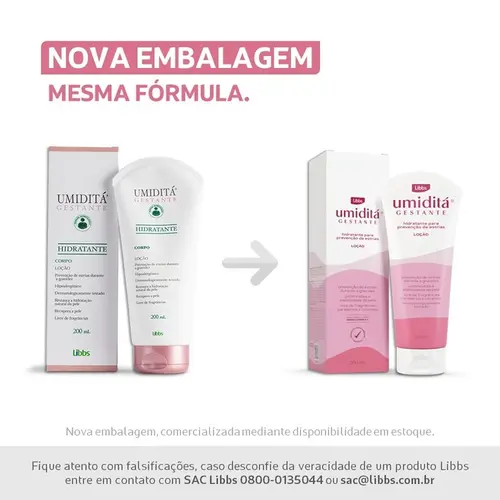 LOCAO HIDRATANTE UMIDITA GESTANTE 200ML