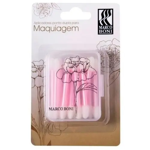 PINCEL MARCO BONI PONTA DUPLA PARA MAQUIAGEM COM 12 UNIDADES