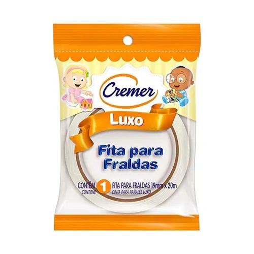 FITA CREMER ADESIVA BRANCA PARA  FRALDA