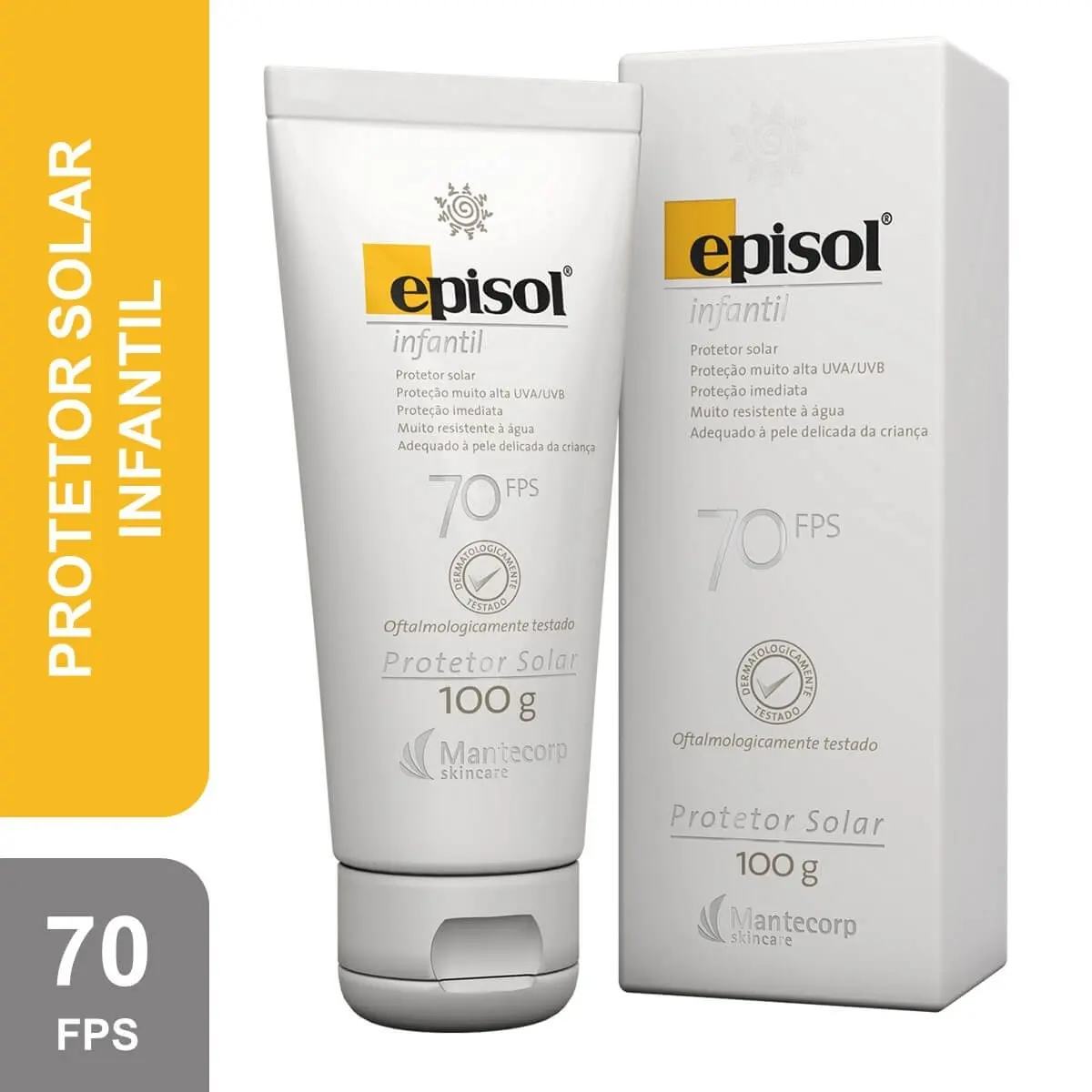 PROTETOR SOLAR EPISOL LOCAO INFANTIL FPS70 100GR