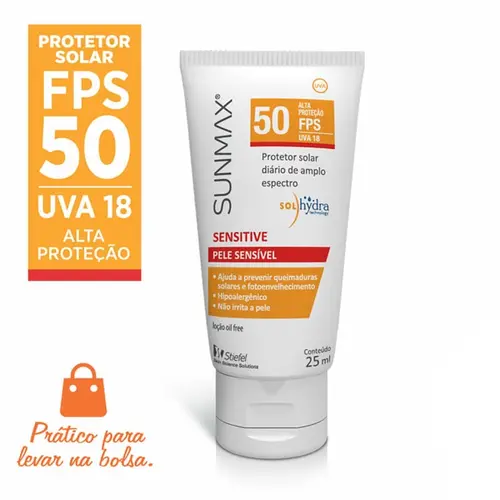 PROTETOR SOLAR SUNMAX SENSITIVE FPS50 25ML