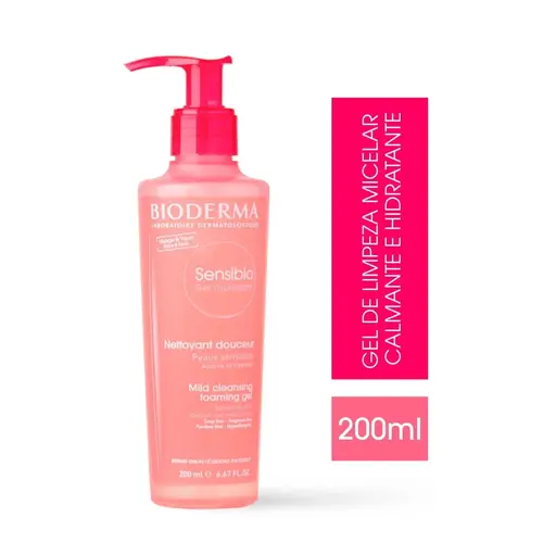 GEL LIMPEZA MICELAR BIODERMA SENSIBIO MOUSSANT 200ML