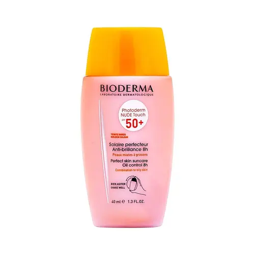 PROTETOR SOLAR BIODERMA PHOTODERM NUDE TOUCH DOURADO FPS50 40ML