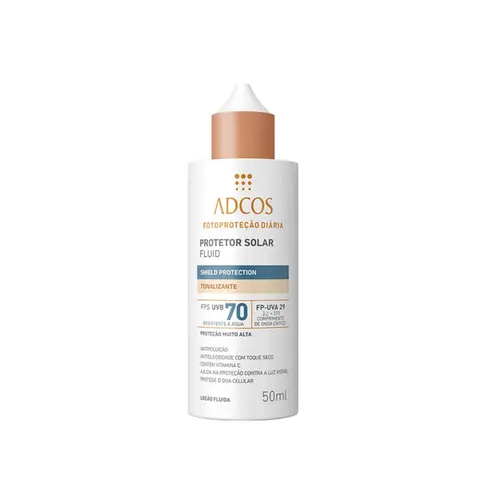 PROTETOR SOLAR ADCOS FLUID TONALIZANTE SHIELD FPS70 50ML