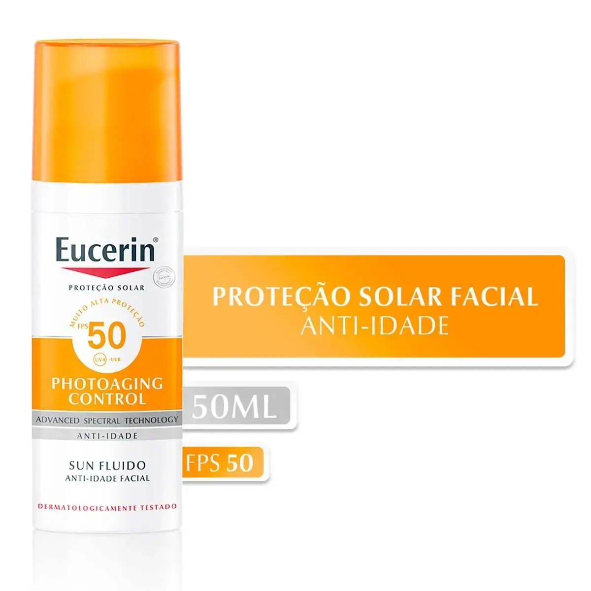 PROTETOR SOLAR EUCERIN SUN FLUID ANTI-IDADE FPS50 50ML
