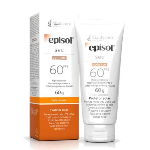 PROTETOR SOLAR EPISOL LOCAO SEC COM COR FPS60 60GR