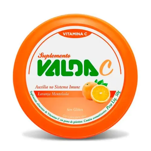PASTILHA VALDA VITAMINA C LATA 50GR