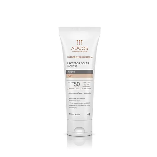 PROTETOR SOLAR ADCOS MOUSSE MINERAL NUDE FPS50 50GR