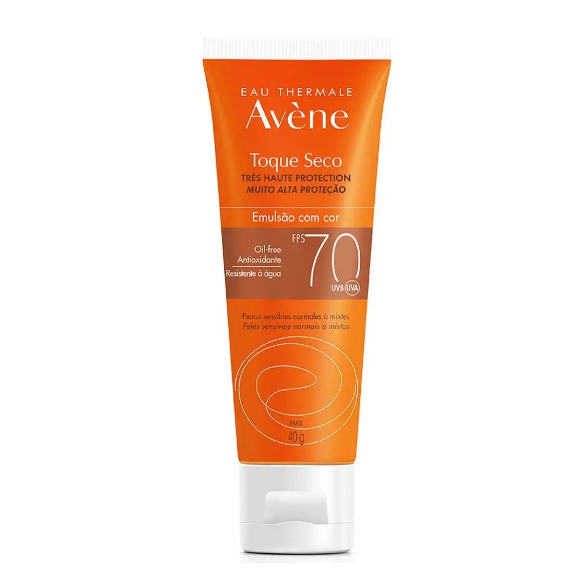 PROTETOR SOLAR AVENE TOQUE SECO EMULSAO COR FPS70 40GR