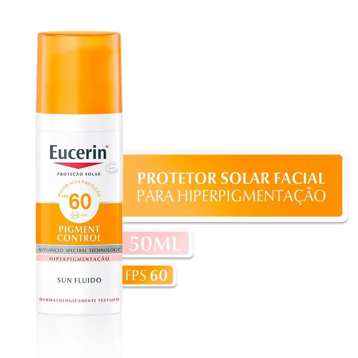 PROTETOR SOLAR EUCERIN PIGMENT CONTROL SUN FPS60 50ML