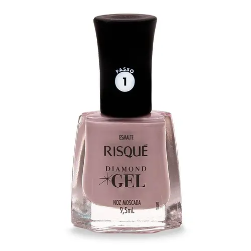 ESMALTE RISQUE DIAMOND GEL NOZ MOSCADA CREMOSO 9,5ML