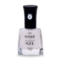 ESMALTE RISQUE DIAMOND GEL CHA BRANCO 9,5ML