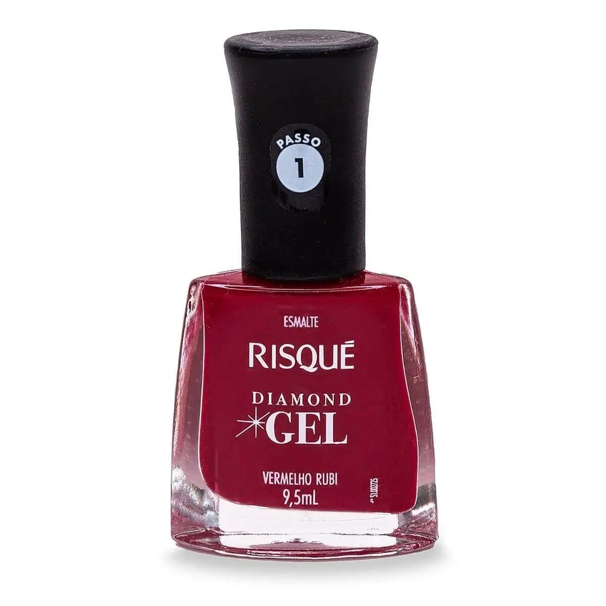 ESMALTE RISQUE DIAMOND GEL VERMELHO RUBI 9,5ML