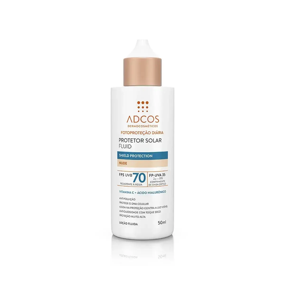 PROTETOR SOLAR ADCOS FLUID NUDE SHIELD FPS70 50ML