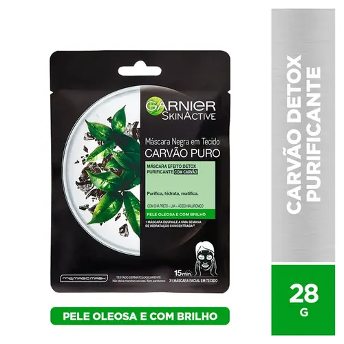MASCARA FACIAL GARNIER CARVAO PURO 28GR