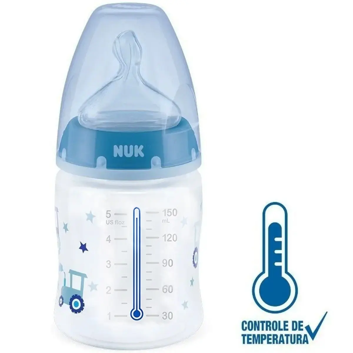 MAMADEIRA NUK CONTROLE TEMPERATURA BOY S1 150ML (COD:PA7069-1B)