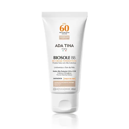 PROTETOR SOLAR ADA TINA BIOSOLE BB COM COR 25 FPS60 40ML