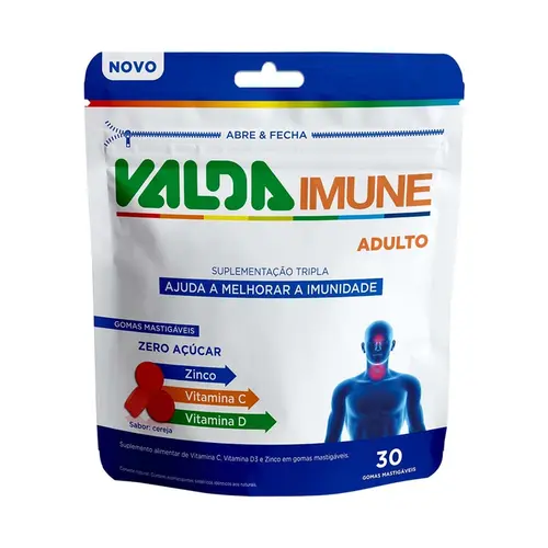 VALDA IMUNE ADULTO GOMA MASTIGAVEL 50GR