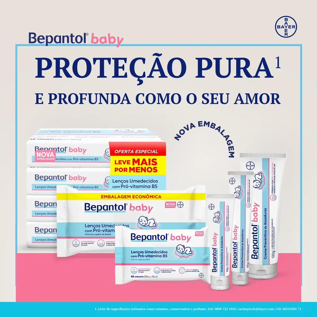 LENCOS UMEDECIDOS BEPANTOL BABY 48 UNIDADES