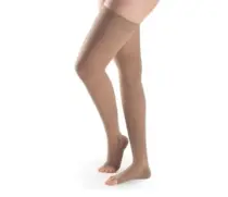 MEIA SIGVARIS PREMIUM 30-40 MEIA COXA PONTERA ABERTA EXTRA GRANDE NORMA NATURAL PRETA