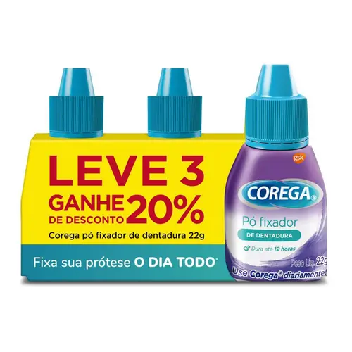 COREGA EM PO KIT LEVE 3 GANHE 20% DESCONTO 22GR