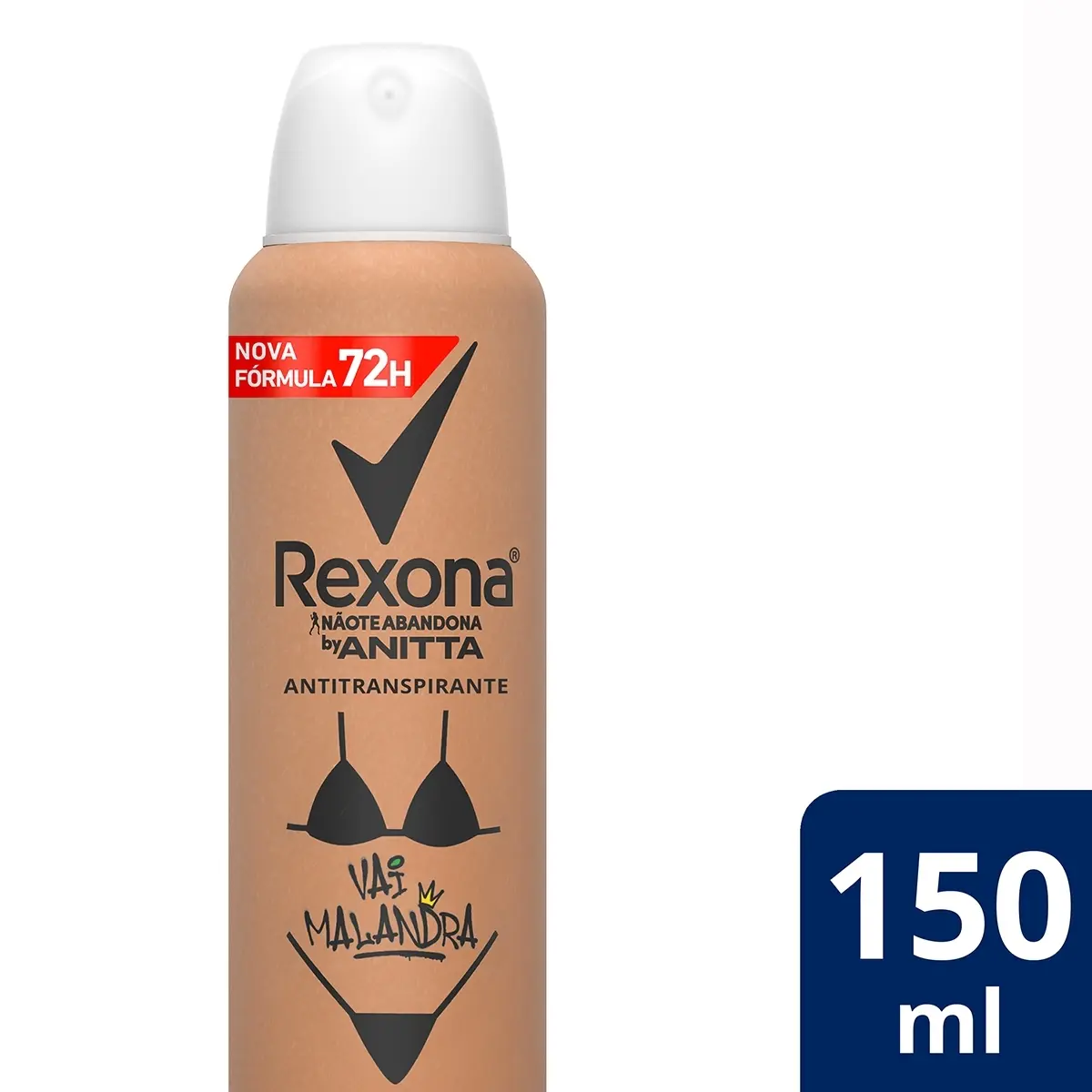 DESODORANTE REXONA ANITTA VAI MALANDRA FEMININO AEROSSOL 150ML