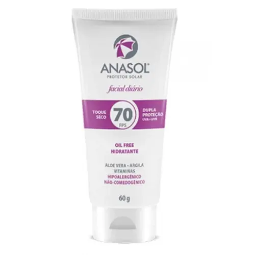 PROTETOR SOLAR ANASOL OIL FREE TOQUE SECO FPS70 60GR