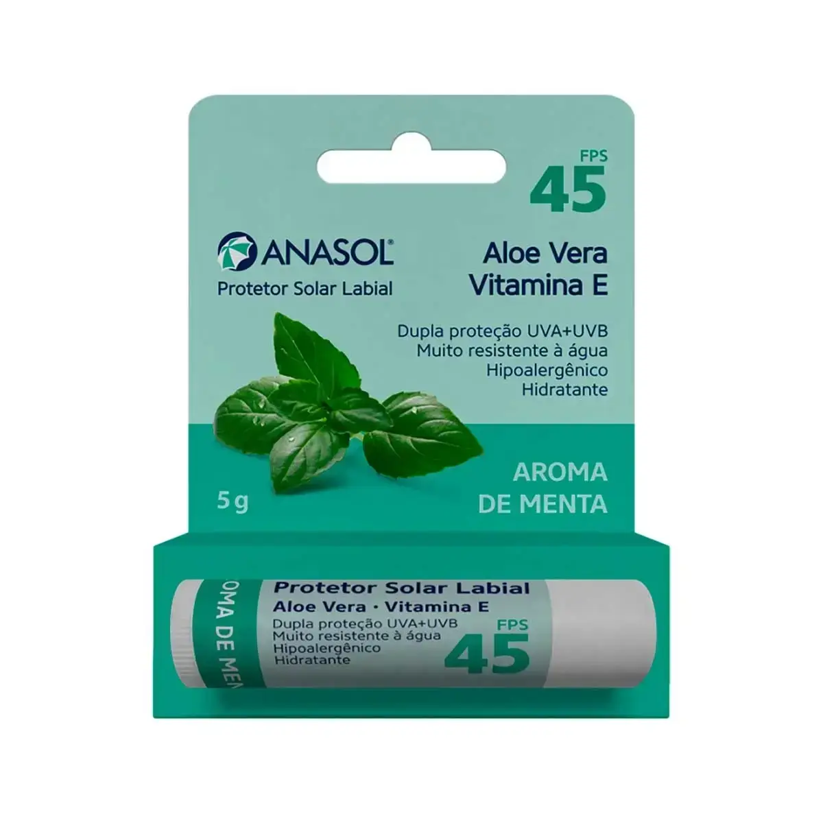 HIDRATANTE LABIAL ANASOL MENTA FPS45 5GR