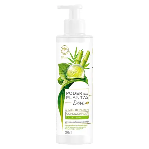 CONDICIONADOR DOVE PODER PLANTAS FORCA + BAMBU 300ML