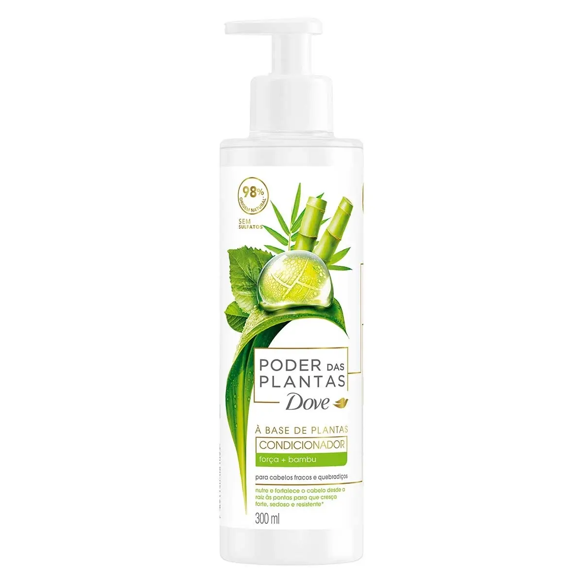 CONDICIONADOR DOVE PODER PLANTAS FORCA + BAMBU 300ML