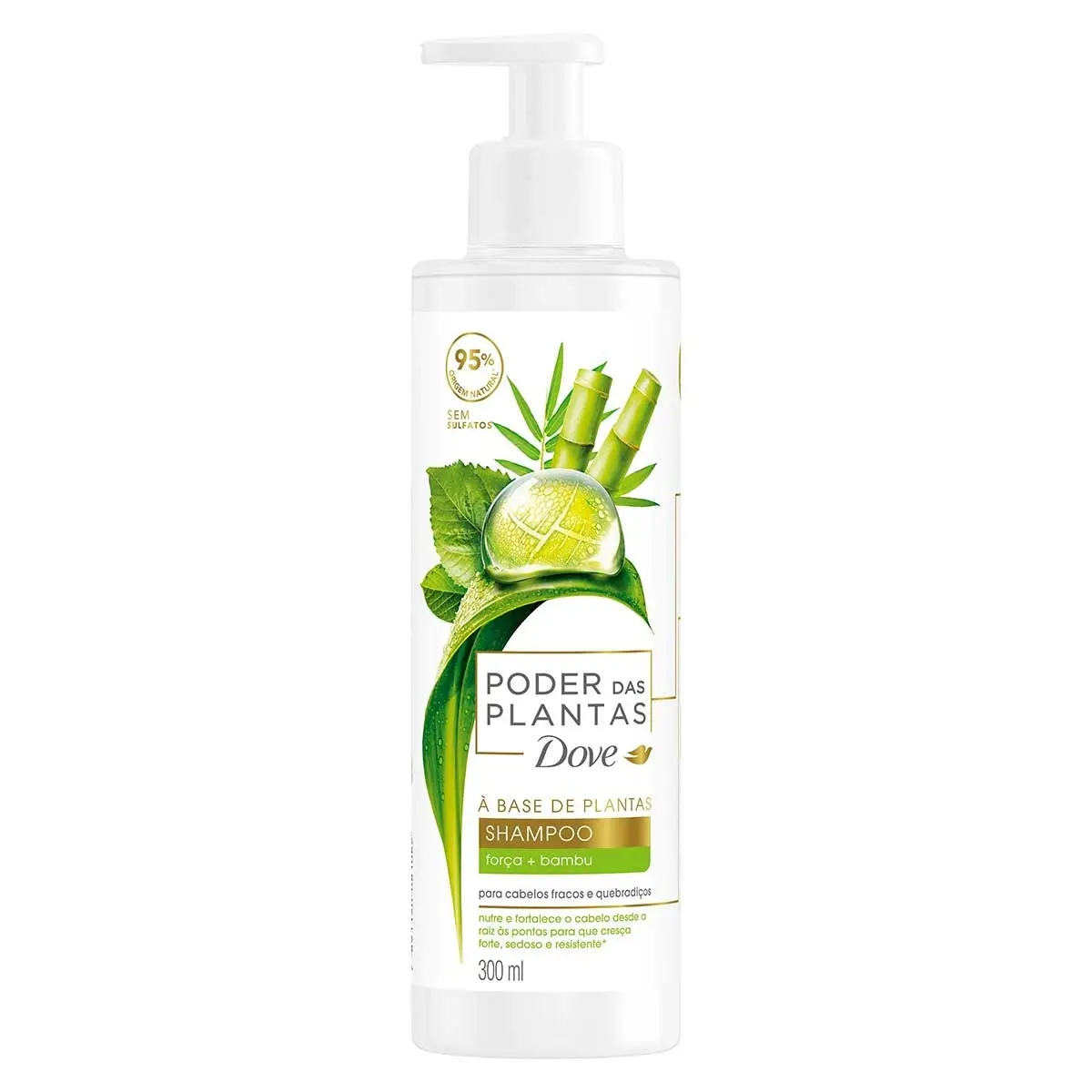 SHAMPOO DOVE PODER DAS PLANTAS FORCA + BAMBU 300ML