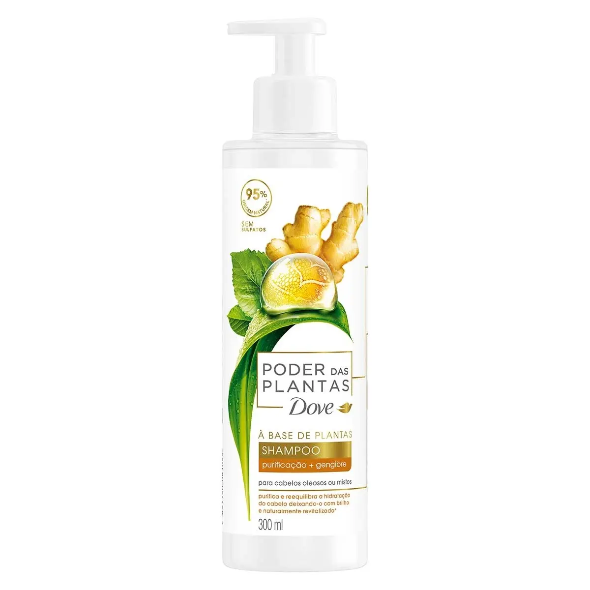 SHAMPOO DOVE PODER DAS PLANTAS PURIFIC + GENGIBRE 300ML
