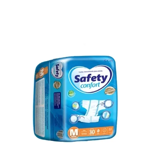 FRALDA SAFETY CONFORT GERIATRICA TAMANHO M 30 UNIDADES